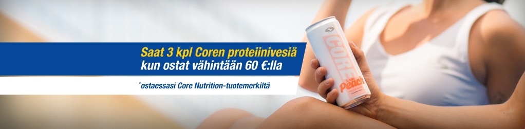 Vain tnn! Osta Core Nutritionilta 60 :lla  saat lahjan 